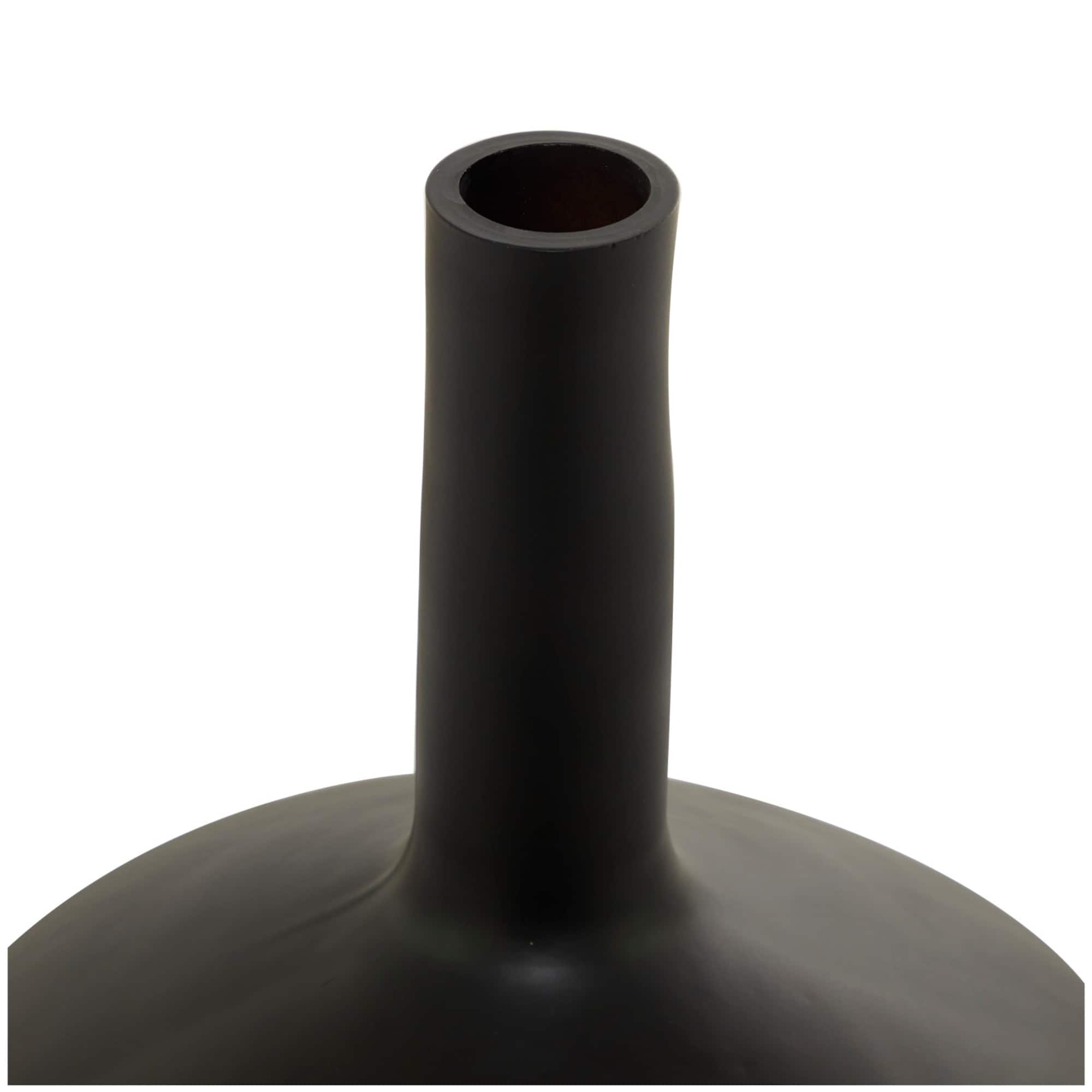 Black Glass Vase 12" x 12" x 22"